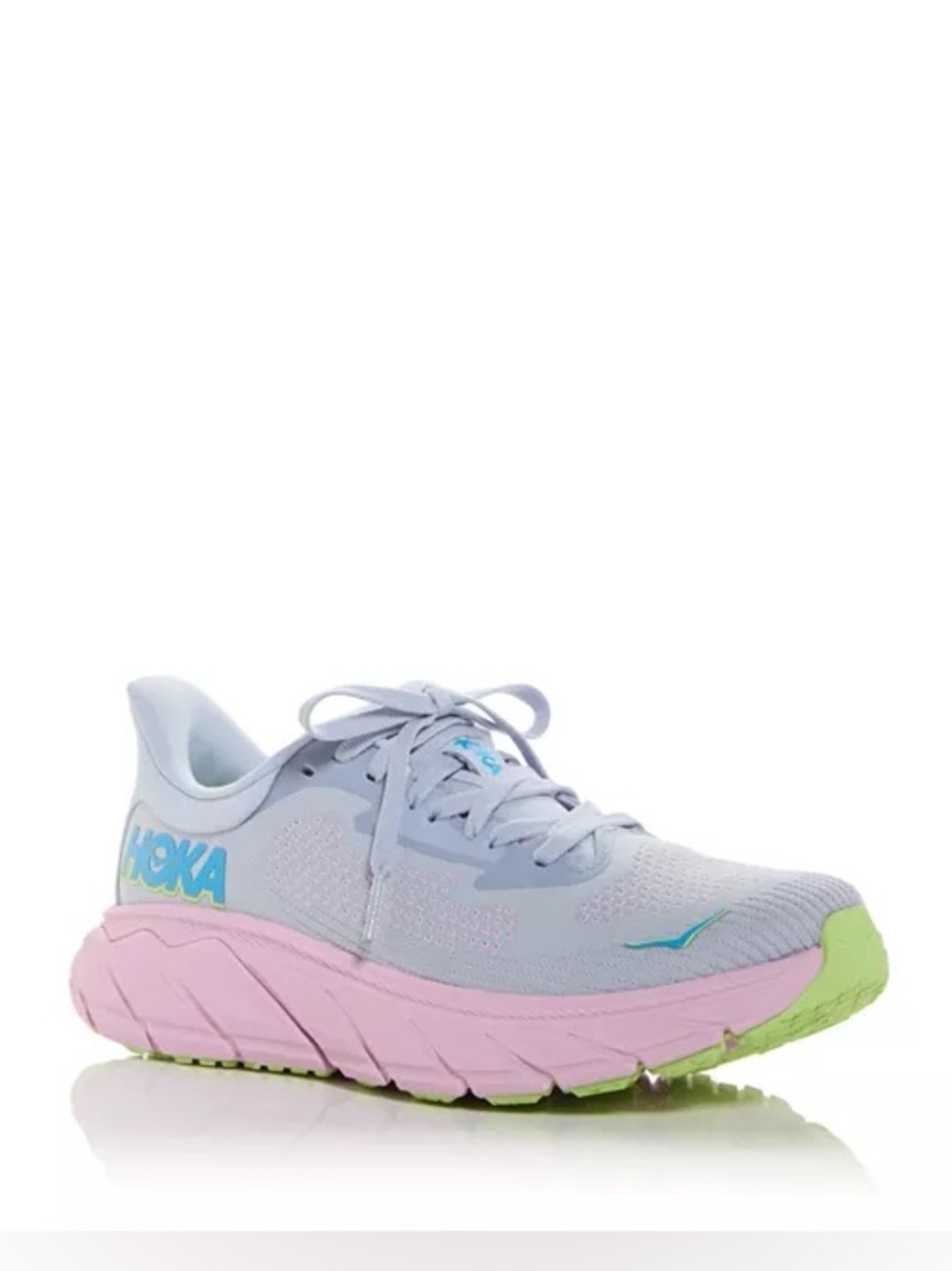 Hoka Women's Light Blue Pink & Lime Performance Running Shoe